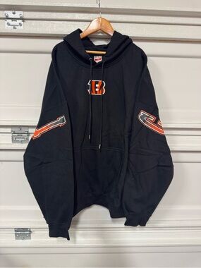 Ultra Game Cincinnati Bengals Hoodie Black Mens 2XL New NFL Apparel